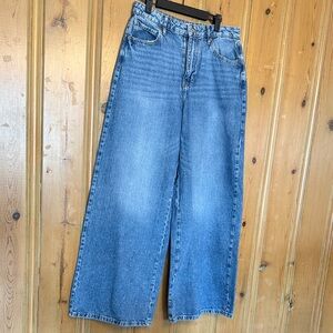 Forever 21 Blue Wide-Leg Jeans